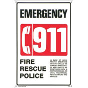 40331 | 12" x 18" Emergency 911 Sign