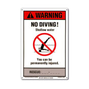 40352 | NSPF 12'' x 18'' No Diving Sign
