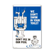 41334 | 12'' x 18'' Don't Pee in Our Pool