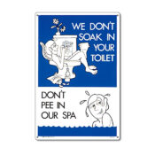 41373 | 12" x 18" Don't Pee In Our Spa