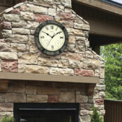 52606 | 15'' Faux Stone Clock - Lifestyle