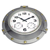 52538 | 18'' Silver Porthole Clock