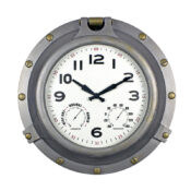 52538 | 18'' Silver Porthole Clock