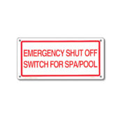 40310 | 12'' x 6'' Emergency Shut Off Sign