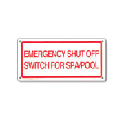 40310 | 12'' x 6'' Emergency Shut Off Sign