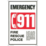 Emergency 911 Sign