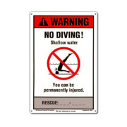 40352 | NSPF 12'' x 18'' No Diving Sign