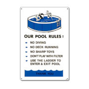 41370 | 12'' x 18'' Our Pool Rules