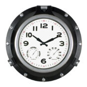 52539 | 18'' Black Porthole Clock